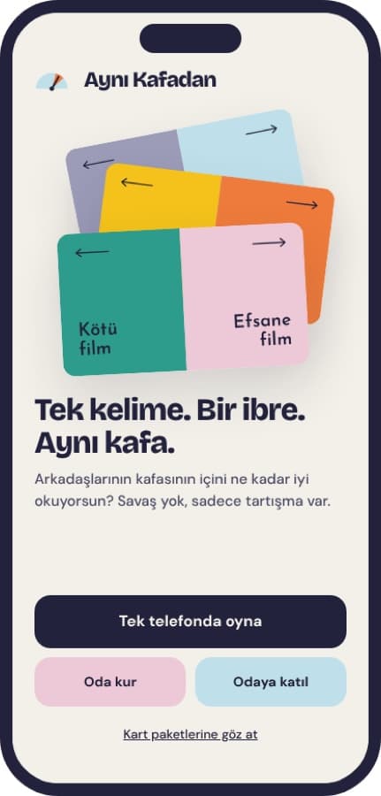 Giriş: spektrum kartları ve oyna düğmesi