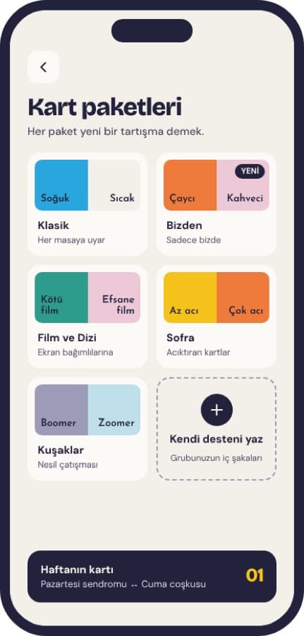 Kart paketleri