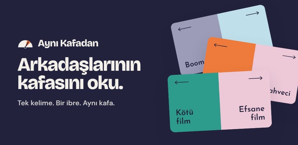 Aynı Kafadan: arkadaşlarının kafasını oku. Tek kelime, bir ibre, aynı kafa.